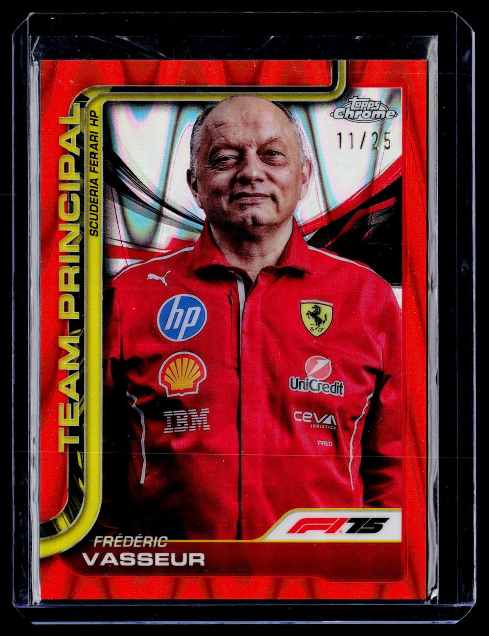 2025 Topps Chrome Formula 1 #193 Frédéric Vasseur Orange Refractor #/25