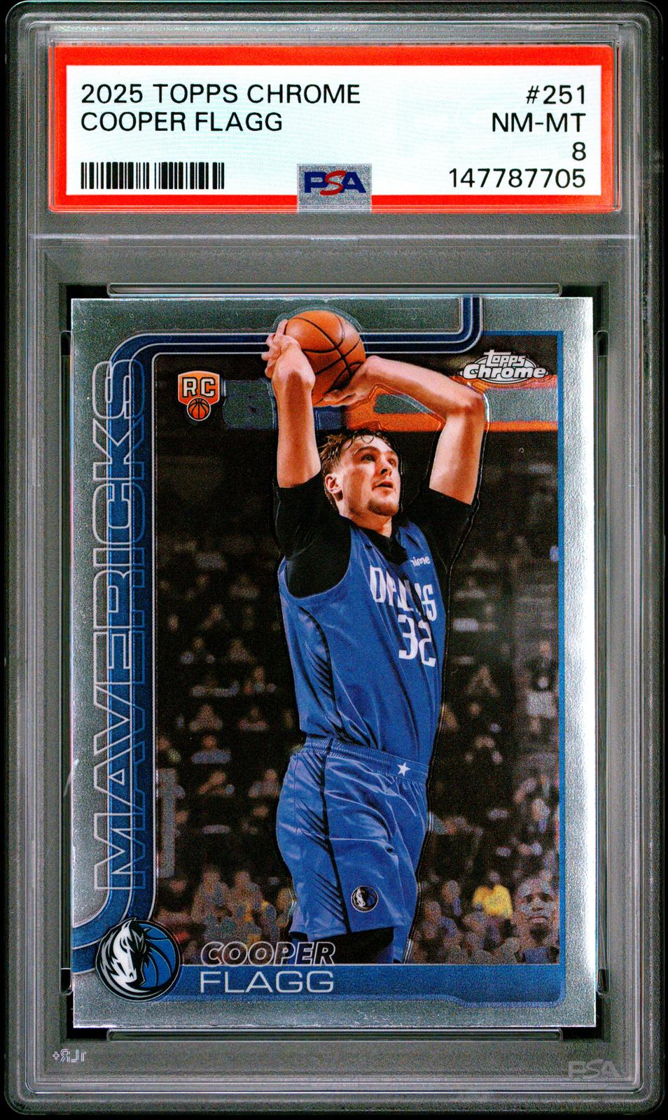 2025 Topps Chrome #251 Cooper Flagg PSA 8