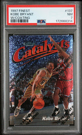 1997 Finest #137 Kobe Bryant W/Coating PSA 7