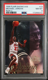 1996 Flair Showcase #23 Michael Jordan Row 2 PSA 8