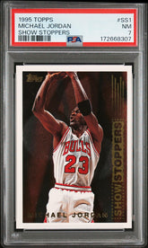 1995 Topps Show Stoppers #SS1 Michael Jordan Show Stoppers PSA 7