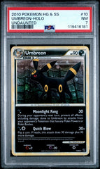 2010 Pokemon HG & SS Undaunted #10 Umbreon-Holo Undaunted PSA 7 WITH SWIRL