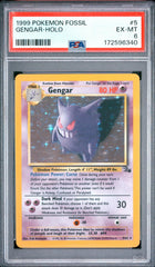 1999 Pokemon Fossil #5 Gengar-Holo PSA 6