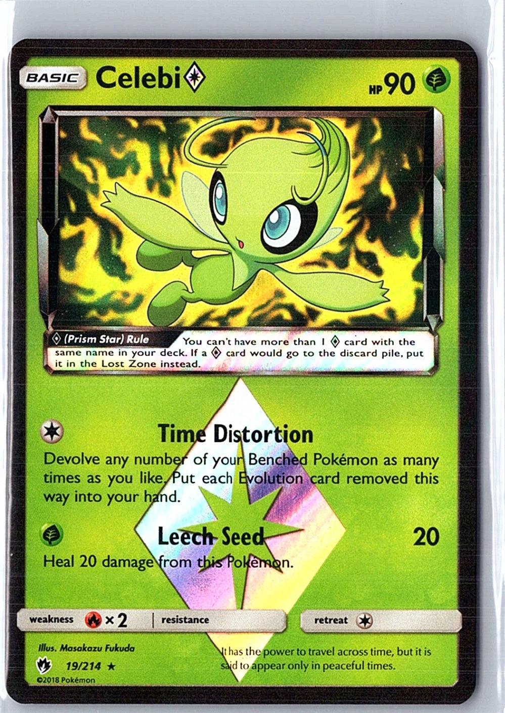 Celebi Prism Star Prism Rare SM - Lost Thunder 19/214 NM