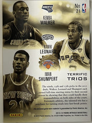 Iman Shumpert / Kawhi Leonard / Kemba Walker Panini Intrigue - Terrific Trios NM (Back)