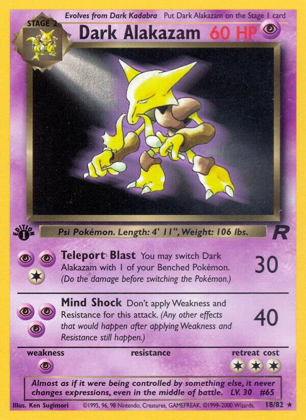 Dark Alakazam (18) Rare Team Rocket 18/82 LP