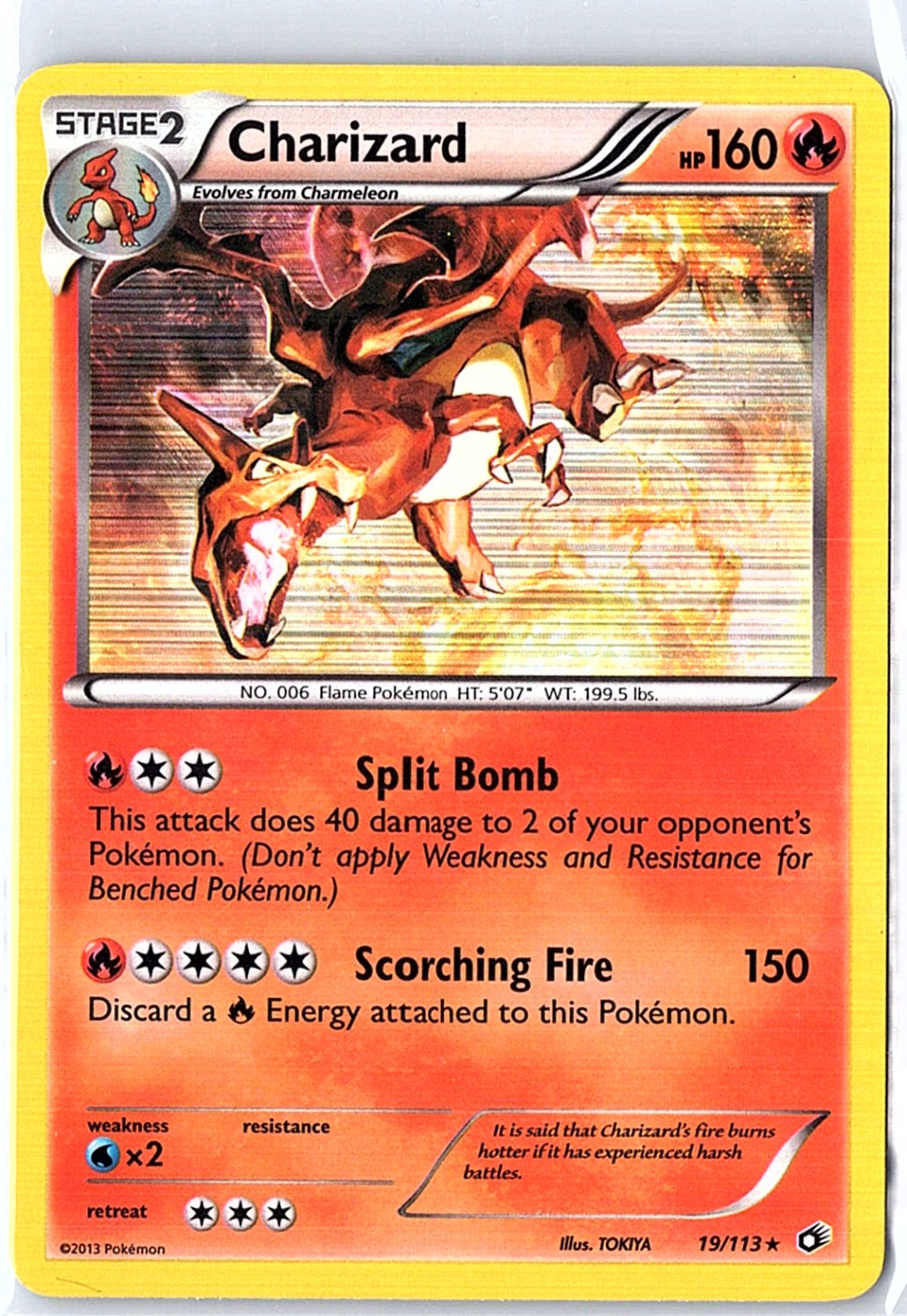 Charizard Holo Rare Legendary Treasures 19/113 NM
