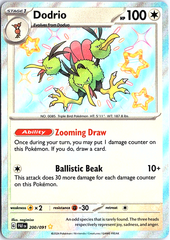 Dodrio Shiny Rare SV: Paldean Fates 200/091 NM