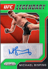 Michael Bisping Panini Prizm UFC - Legendary Signatures Green LS-MBS NM