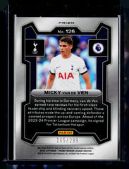 Micky van de Ven Panini Prizm Premier League - Blue 126 NM