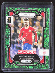 2026 Panini Prizm Monopoly FIFA WC Four Corners Green Wave Prizms Gerard Piqué