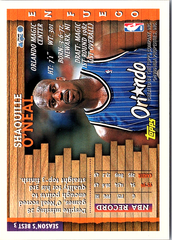 1996-97 Topps - Season's Best Shaquille O'Neal 3 Basketball Orlando Magic (Back)