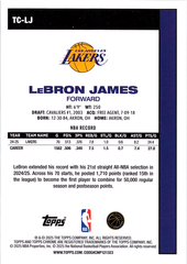 LeBron James Topps - 1980-81 Topps Chrome Basketball Green Mojo Refractor NM (Back)