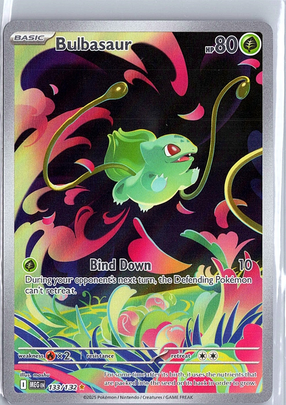 Bulbasaur Illustration Rare ME01: Mega Evolution 133/132 NM