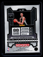 Victor Wembanyama Panini Prizm Monopoly 81 NM