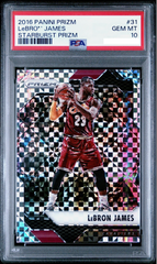 2016 Panini Prizm #31 Lebron James Starburst Prizm PSA 10