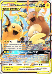 Raichu & Alolan Raichu GX Ultra Rare SM - Unified Minds 54/236 NM