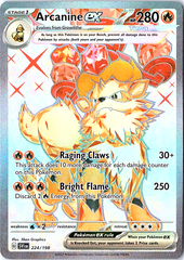 Arcanine ex Ultra Rare SV01: Scarlet & Violet Base Set 224/198 NM
