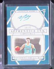 2020-21 Panini National Treasures - Apprentice Ink LaMelo Ball API-LBL /25