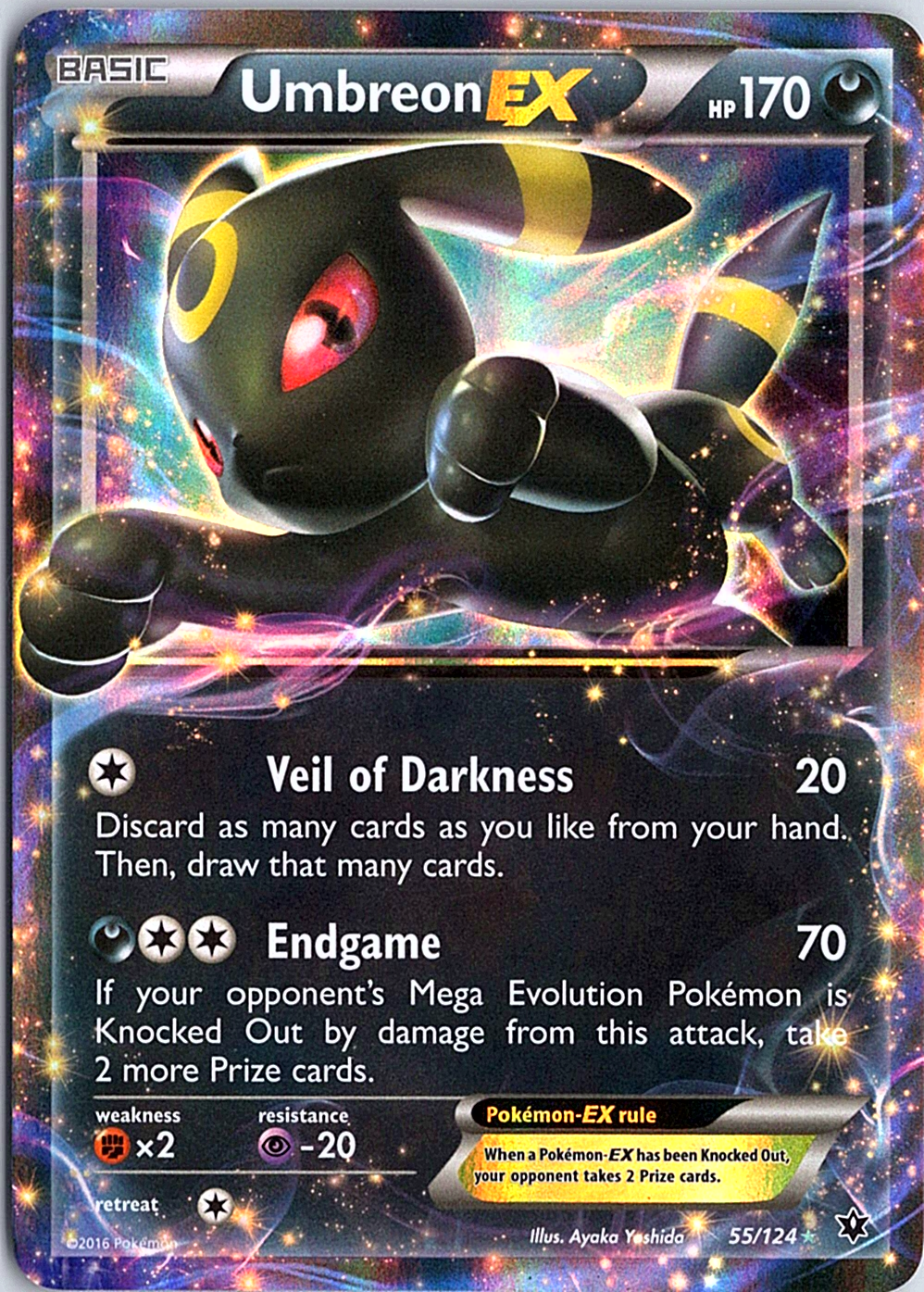 Umbreon EX Ultra Rare XY - Fates Collide 55/124 NM
