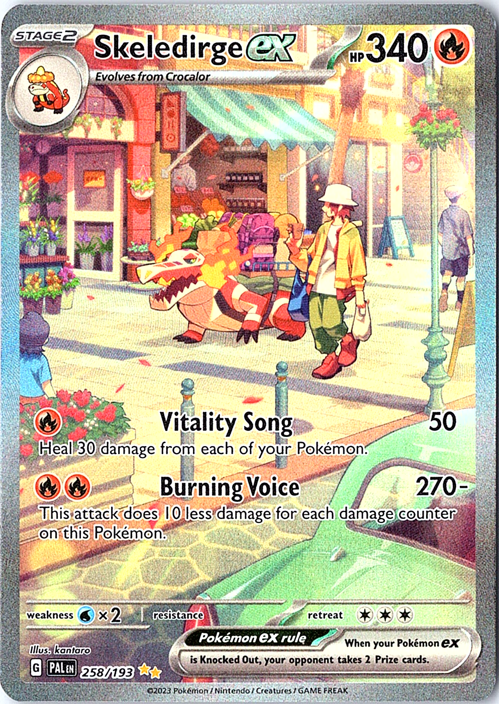 Skeledirge ex Special Illustration Rare SV02: Paldea Evolved 258/193 NM
