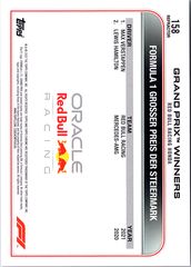 Max Verstappen Topps Chrome Formula 1 - Refractor 158 NM (Back)