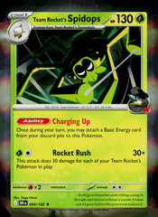 Team Rocket's Spidops DRI 020/182 Holo NM