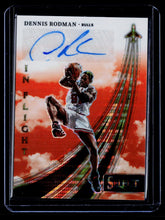 Dennis Rodman Panini Select - In Flight Signatures Neon Orange Pulsar Prizms NM