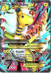 M Ampharos EX (88 Full Art) Ultra Rare XY - Ancient Origins 88/98 NM