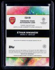 Ethan Nwaneri Topps Inception UEFA Club Competitions - Emerging Stars Auto /75