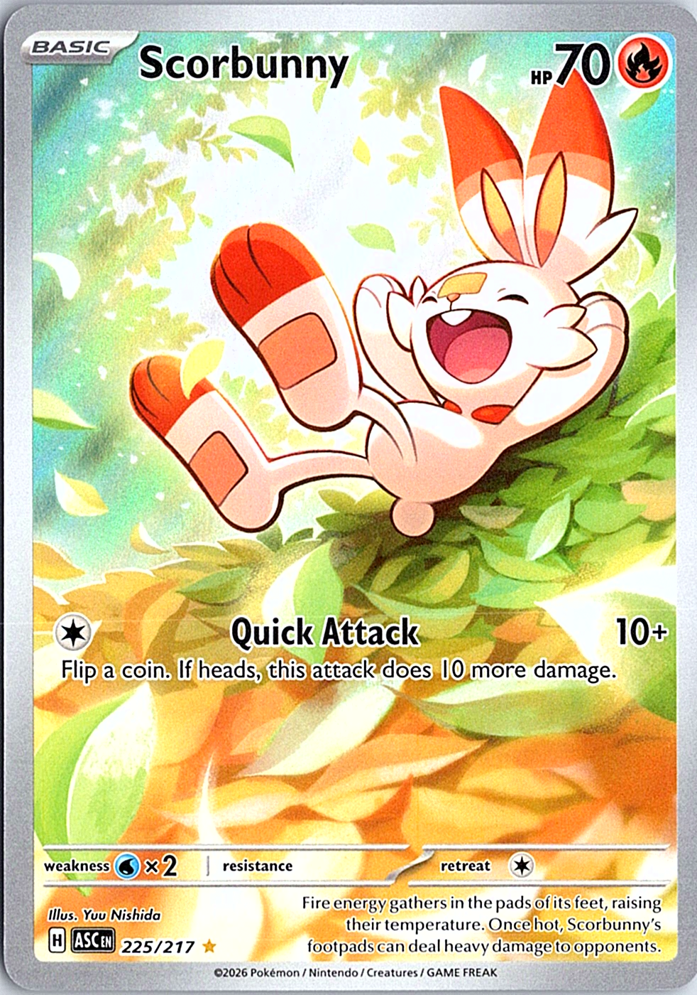 Scorbunny Illustration Rare ME: Ascended Heroes 225/217 NM