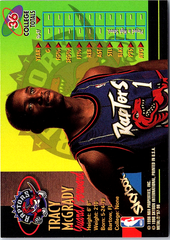 1997-98 Metal Universe Championship Tracy McGrady 36 Basketball Toronto Raptors (Back)