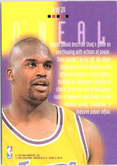 1996-97 Ultra - Board Game Shaquille O'Neal 14 Basketball Los Angeles Lakers (Back)
