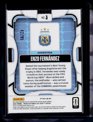 Enzo Fernandez Panini Prizm FIFA World Cup - Purple Wave Prizms 3 NM