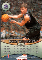 1998-99 SkyBox Molten Metal Jason Williams 26 Sacramento Kings (Back)
