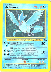 Articuno (2) Holo Rare Fossil 02/62 LP