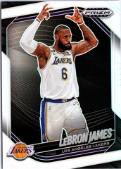LeBron James Panini Prizm Black - White Prizms 52 NM
