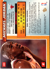 Michael Jordan Topps Embossed 121 NM (Back)