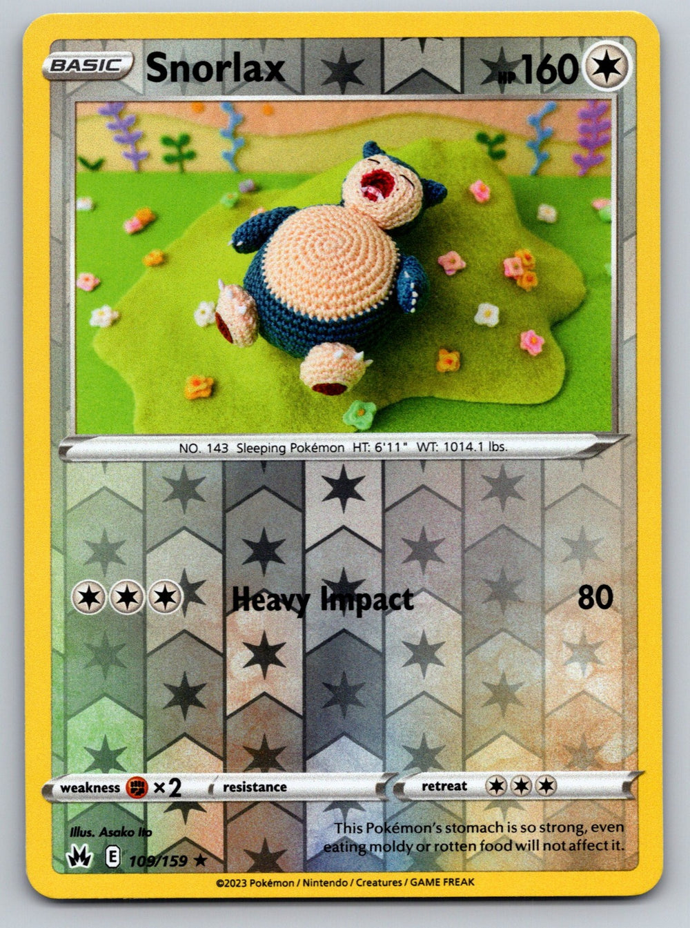 Snorlax Rare SWSH: Crown Zenith 109/159 NM
