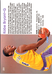 1996-97 Hoops Kobe Bryant 281 Basketball Los Angeles Lakers (Back)