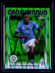 Justin Oboavwoduo Topps Chrome UEFA Club Competitions - Neon Green RayWave