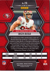 2023 Panini Mosaic - Mosaic Nick Bosa 216 Football San Francisco 49ers (Back)