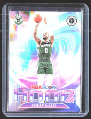 2023-24 Hoops Premium Stock - Hoopla Damian Lillard 2 Basketball Milwaukee Bucks