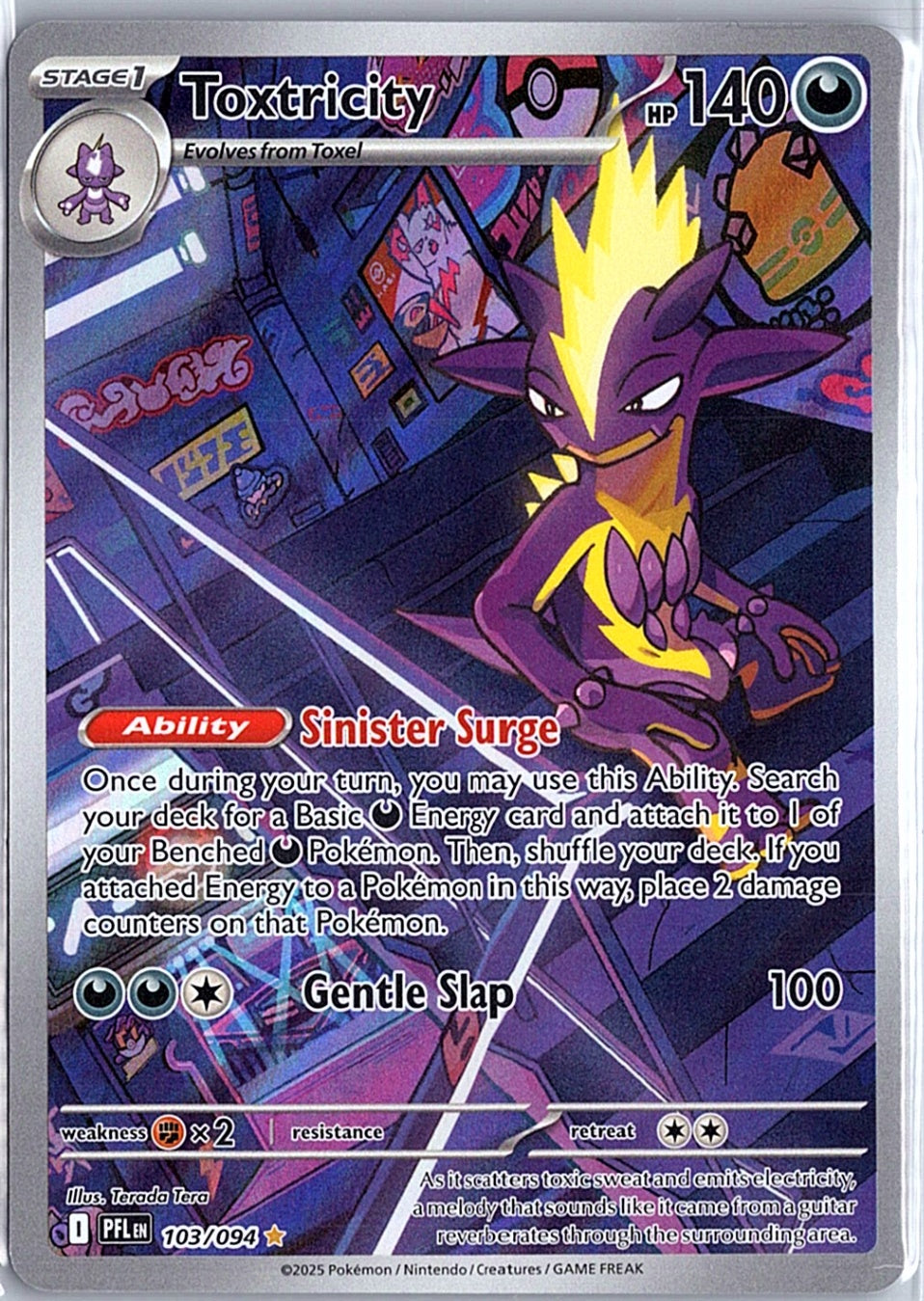 Toxtricity Illustration Rare ME02: Phantasmal Flames 103/094 NM