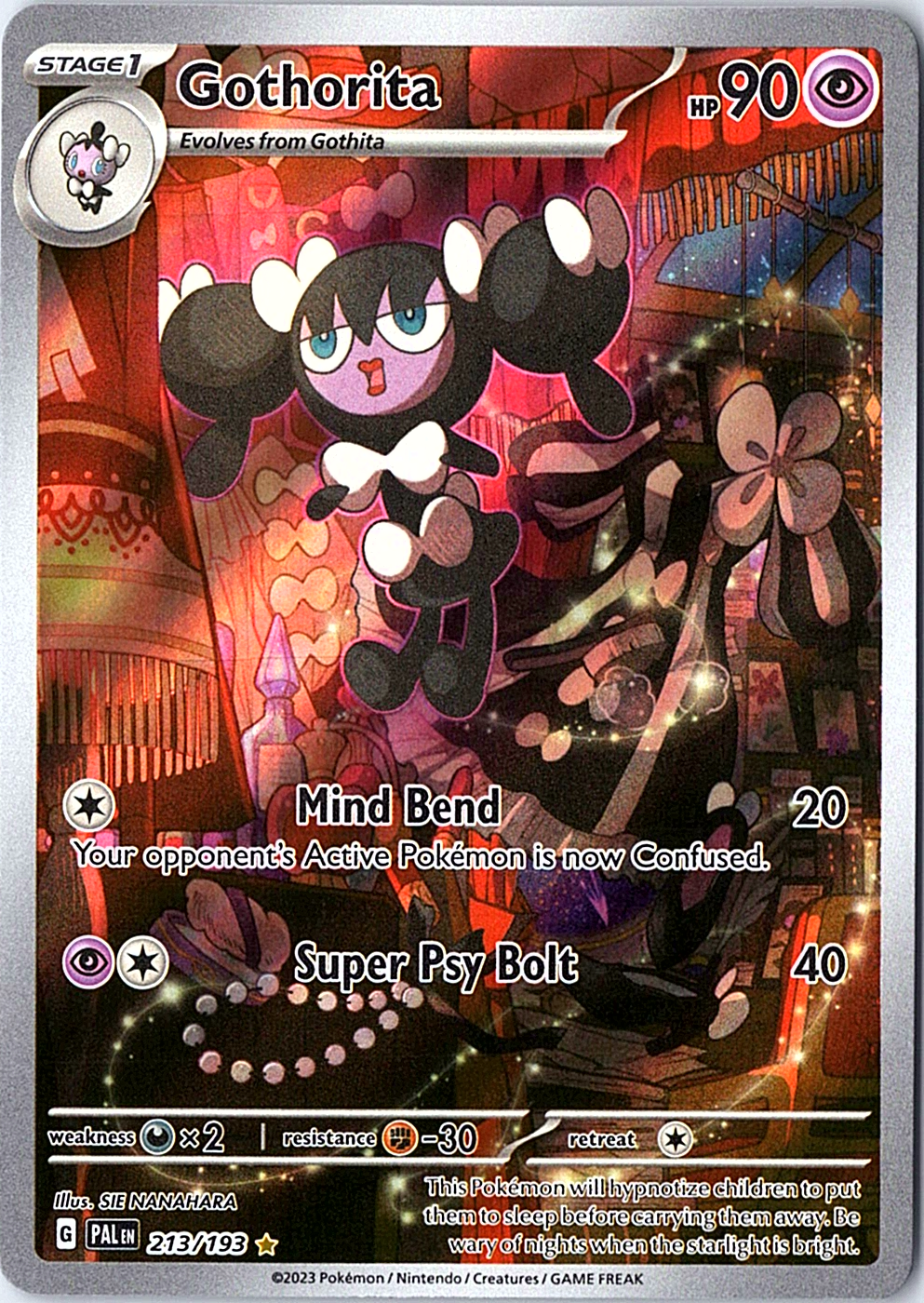 Gothorita Illustration Rare SV02: Paldea Evolved 213/193 NM