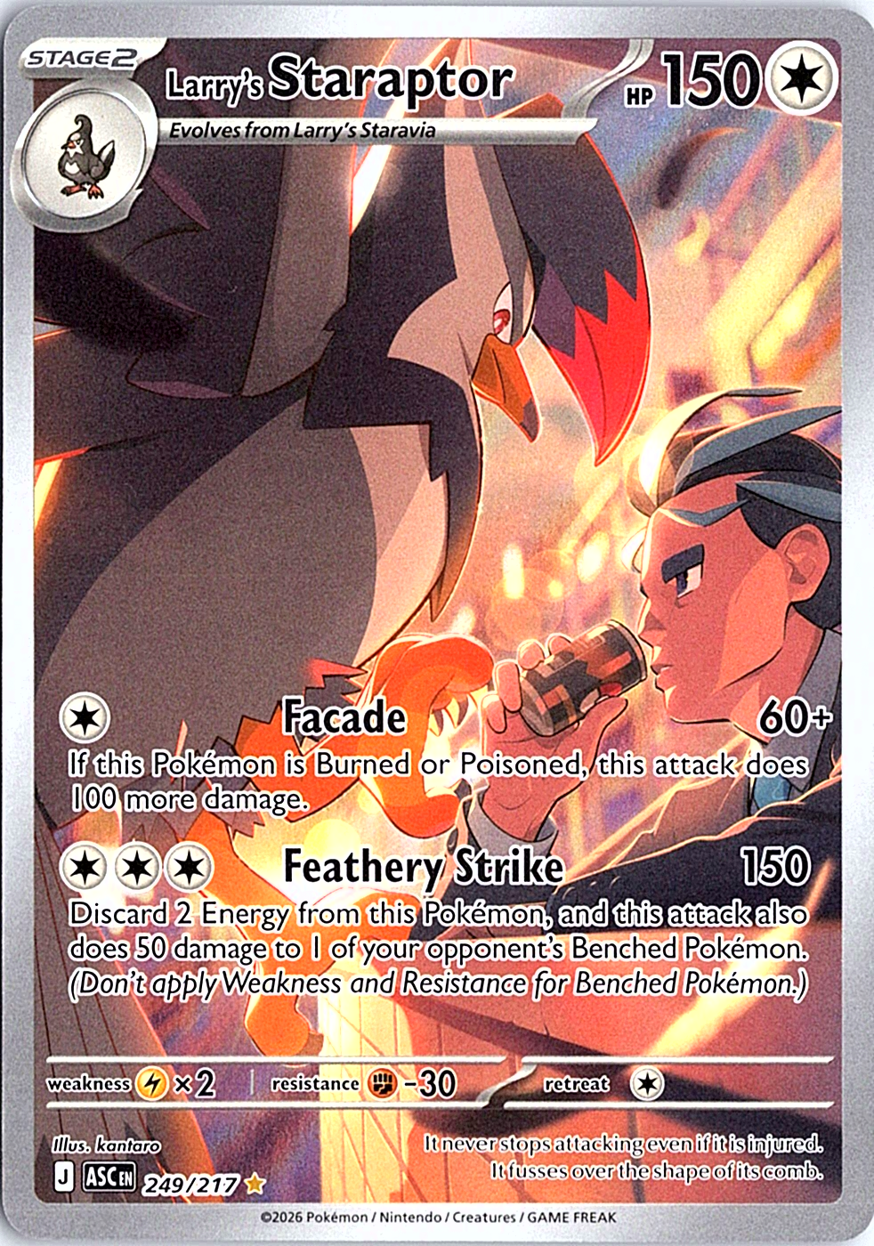 Larry's Staraptor Illustration Rare ME: Ascended Heroes 249/217 NM