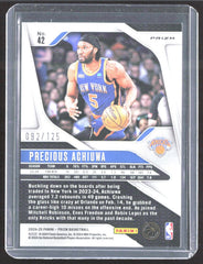2024-25 Panini Prizm - Prizms Silver Precious Achiuwa 42 Basketball New York Knicks /125