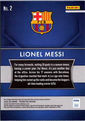 2025-26 Lionel Messi panini prizm NM (Back)