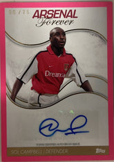 Sol Campbell Topps Forever Arsenal - Legend Autographs /75 AL-SC NM