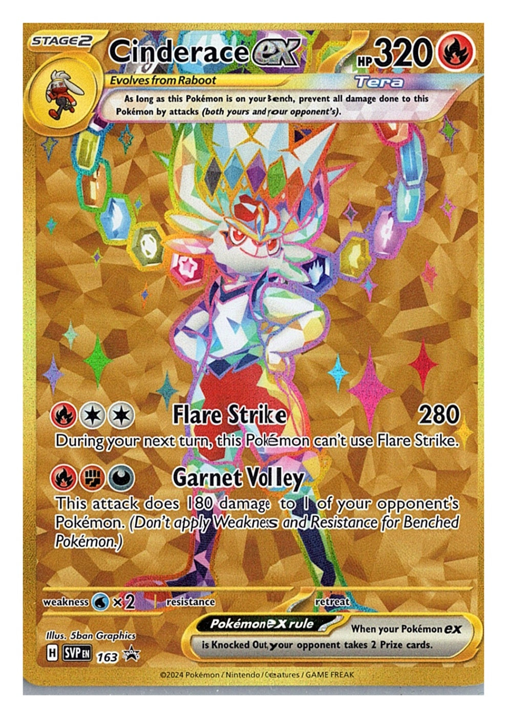 Cinderace ex - SVP - 163 - SEALED NM/M - Black Star Promo - Pokémon TCG